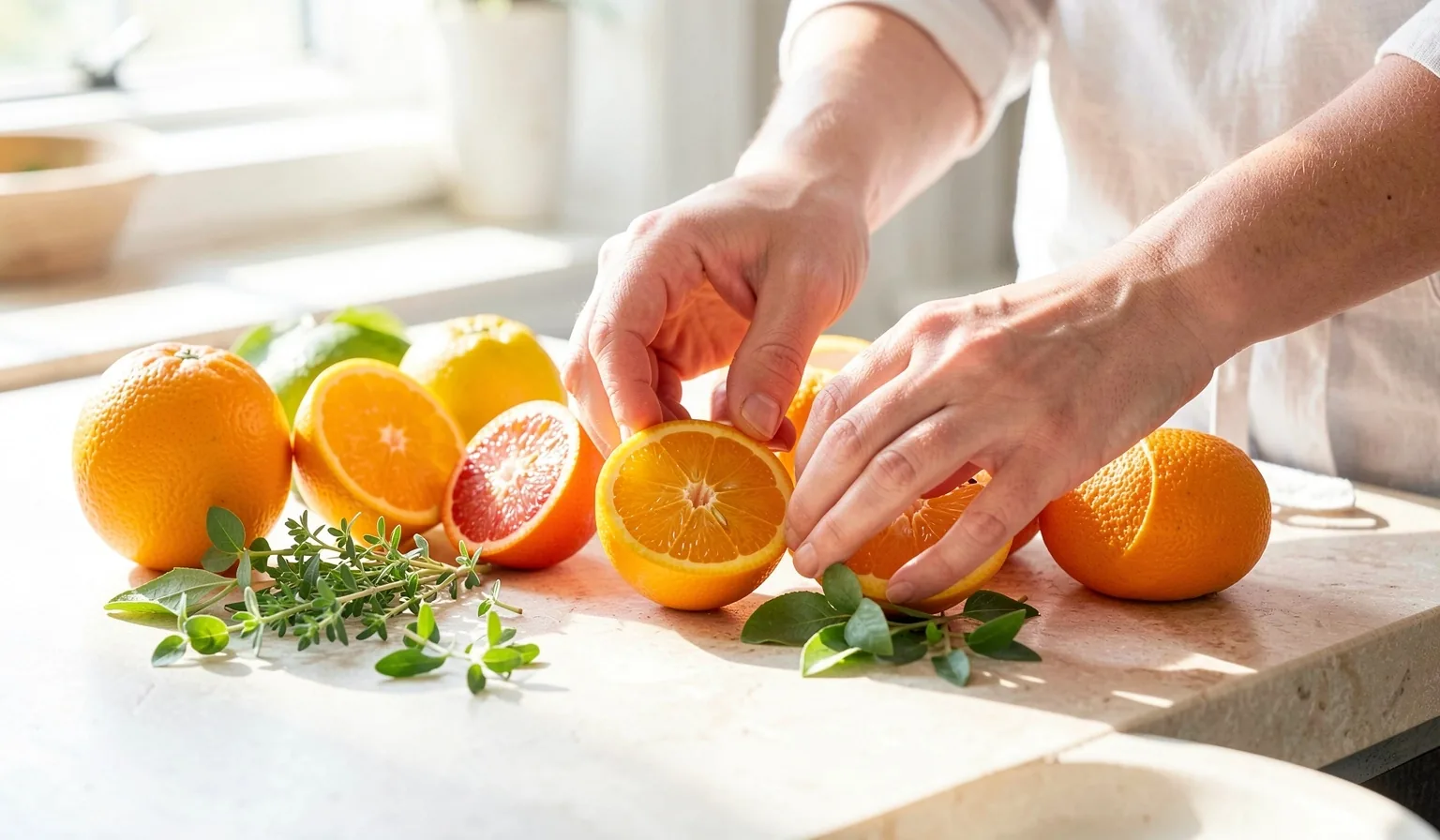 Fresh Mediterranean citrus fruit