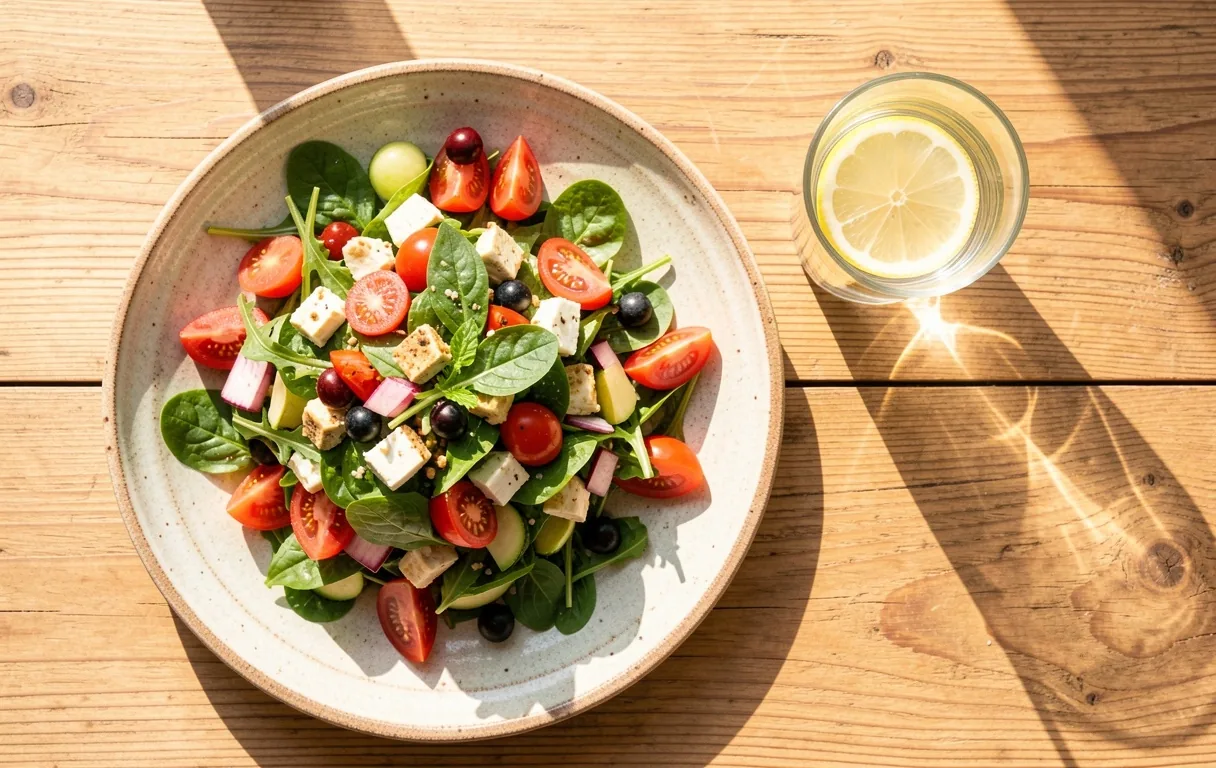 A healthy Mediterranean meal